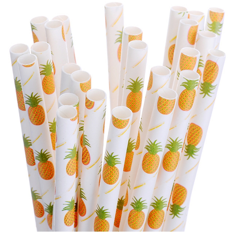 Fruit pineapple paper straw