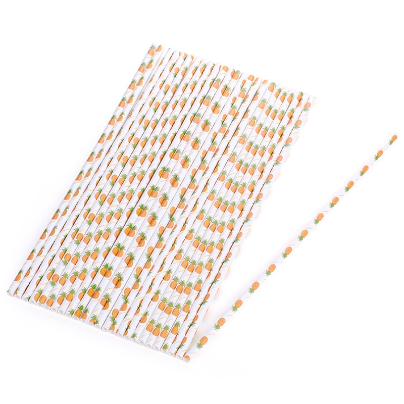Fruit pineapple paper straw