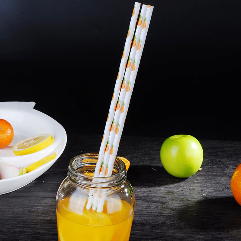 Fruit pineapple paper straw