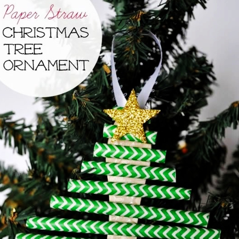 How to make a handmade paper Straw Christmas tree story